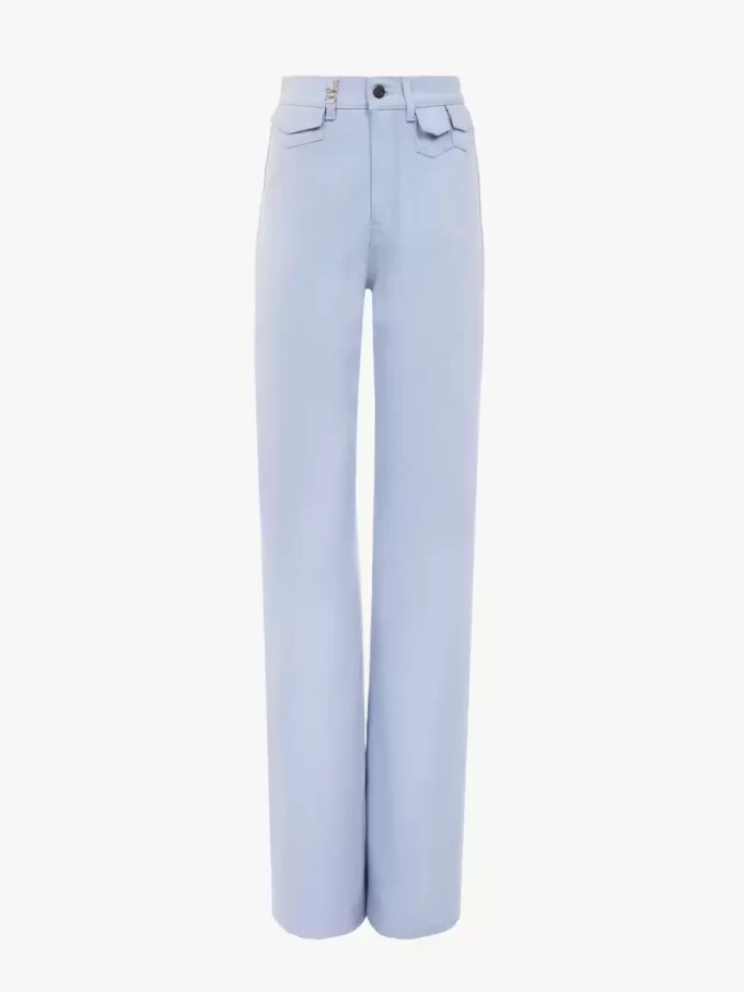 Jean évasé taille haute en denim