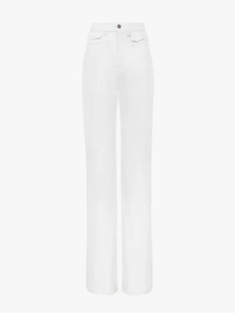 Jean évasé taille haute en denim