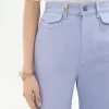 Jean évasé taille haute en denim