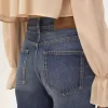 Jean évasé taille haute en denim Jean évasé taille haute en denim