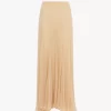 Jupe longue fluide en mousseline de soie