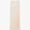 Jupe longue fluide en mousseline de soie
