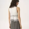Jupe longue fluide en mousseline de soie