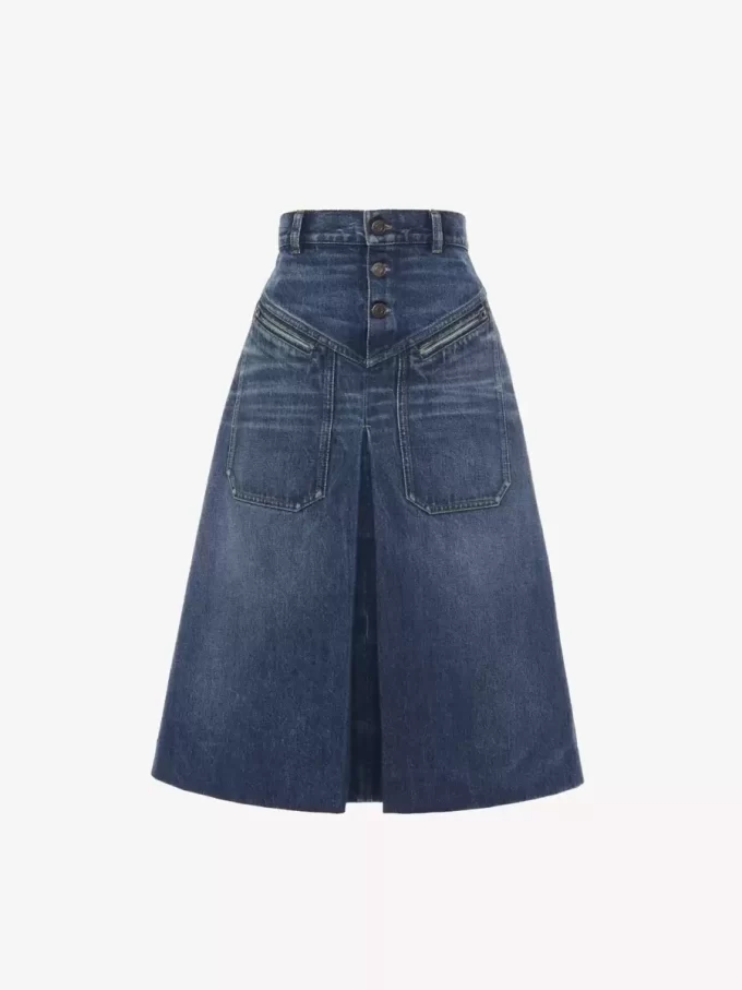 Jupe longueur genou en denim Jupe longueur genou en denim