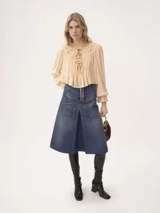 Jupe longueur genou en denim