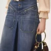 Jupe longueur genou en denim Jupe longueur genou en denim