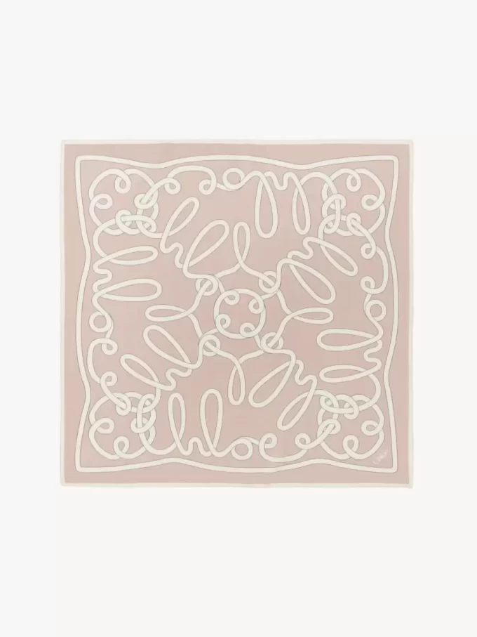 L&rsquo;écharpe Chloé Iconic Print en coton et soie