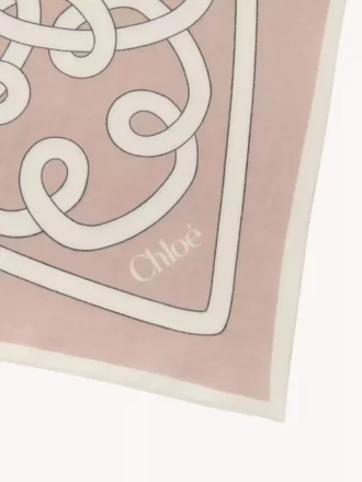 L&rsquo;écharpe Chloé Iconic Print en coton et soie