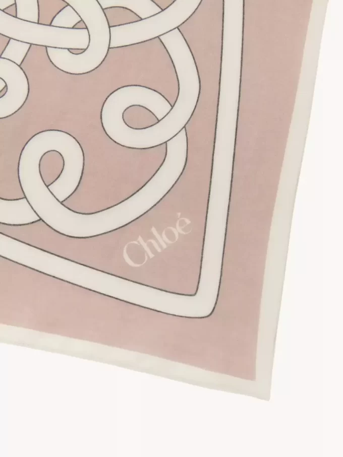 L&rsquo;écharpe Chloé Iconic Print en coton et soie