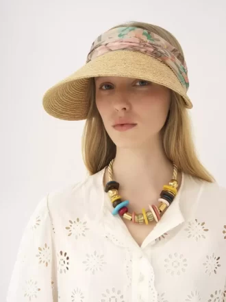 La visière Chloé en raphia