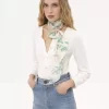 Le foulard bandeau Chloé Peonies en charmeuse de soie