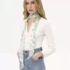 Le foulard bandeau Chloé Peonies en charmeuse de soie