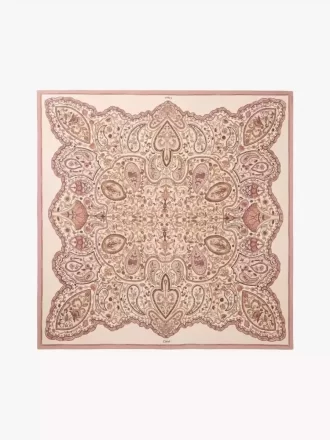 Le foulard carré Chloé Paisley en twill de soie