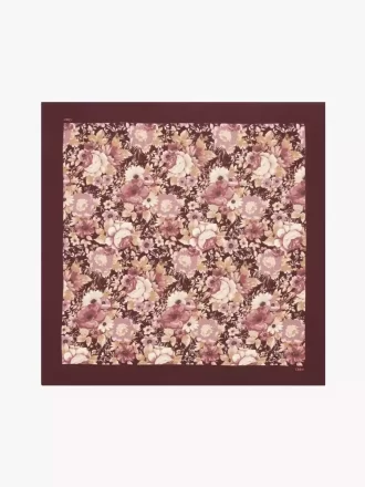 Le foulard carré Chloé Roses en twill de soie