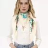 Le foulard carré Pivoines de Chloé en twill de soie Le foulard carré Pivoines de Chloé en twill de soie