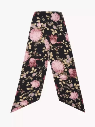 Le large foulard bandeau Chloé Peonies en charmeuse de soie