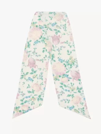 Le large foulard bandeau Chloé Peonies en charmeuse de soie