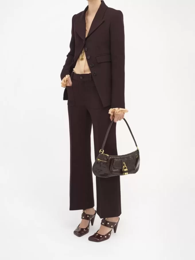 Le sac bandoulière 99 en cuir effet croco