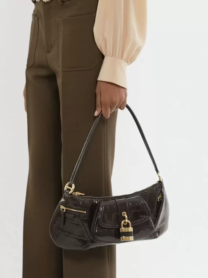 Le sac bandoulière 99 en cuir effet croco