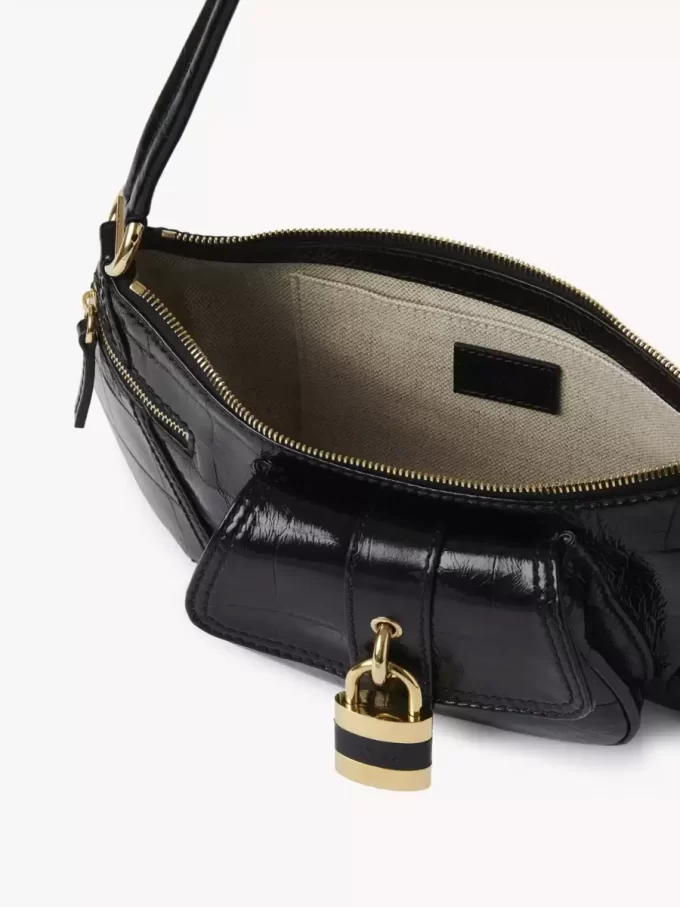 Le sac bandoulière 99 en cuir effet croco