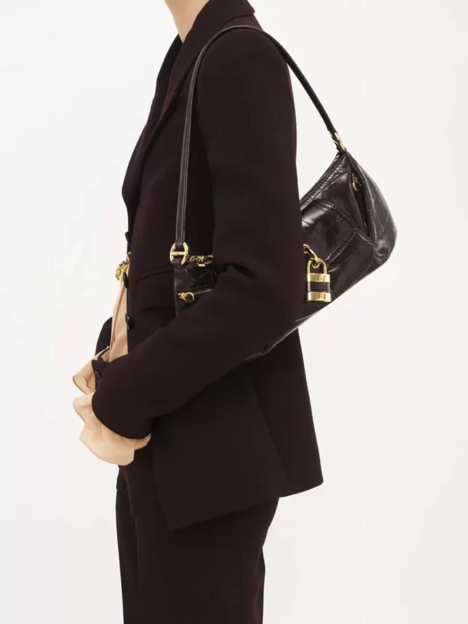 Le sac bandoulière 99 en cuir effet croco