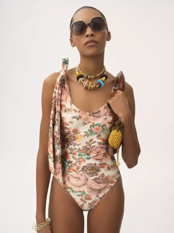 Maillot de bain une pièce à bretelles nouées