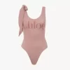 Maillot de bain une pièce à bretelles nouées avec logo Maillot de bain une pièce à bretelles nouées avec logo