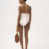 Maillot de bain une pièce à volants et col en V Maillot de bain une pièce à volants et col en V