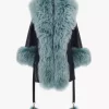 Manteau court en cuir
