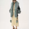 Manteau court en cuir