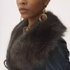 Manteau court en cuir