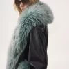 Manteau court en cuir