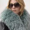Manteau court en cuir