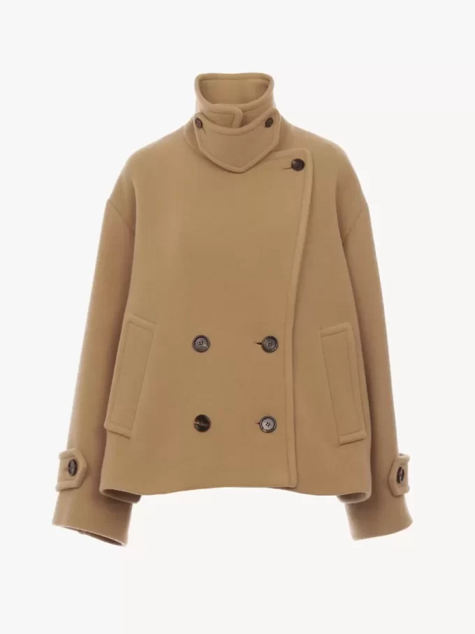 Manteau court oversize en laine Manteau court oversize en laine