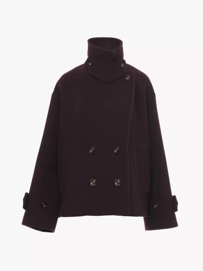 Manteau court oversize en laine Manteau court oversize en laine