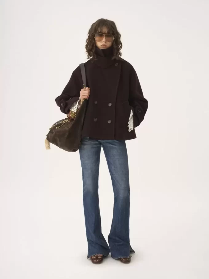 Manteau court oversize en laine Manteau court oversize en laine