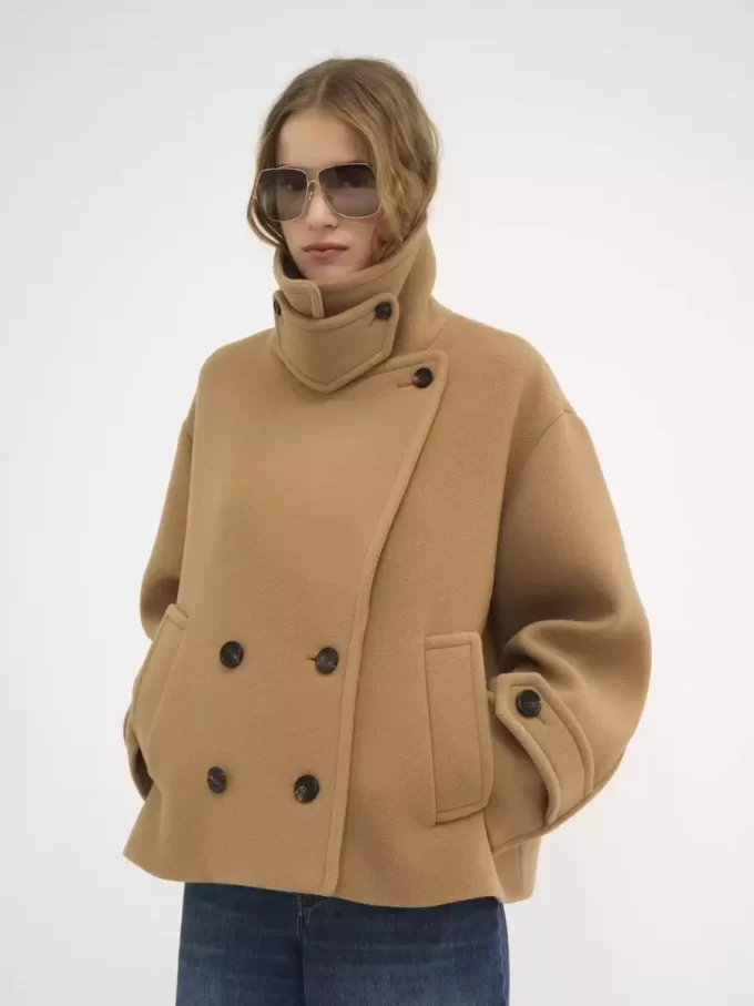 Manteau court oversize en laine Manteau court oversize en laine