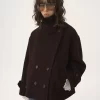 Manteau court oversize en laine Manteau court oversize en laine