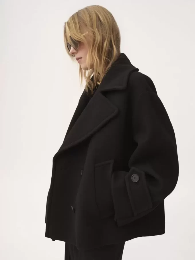 Manteau court oversize en laine Manteau court oversize en laine