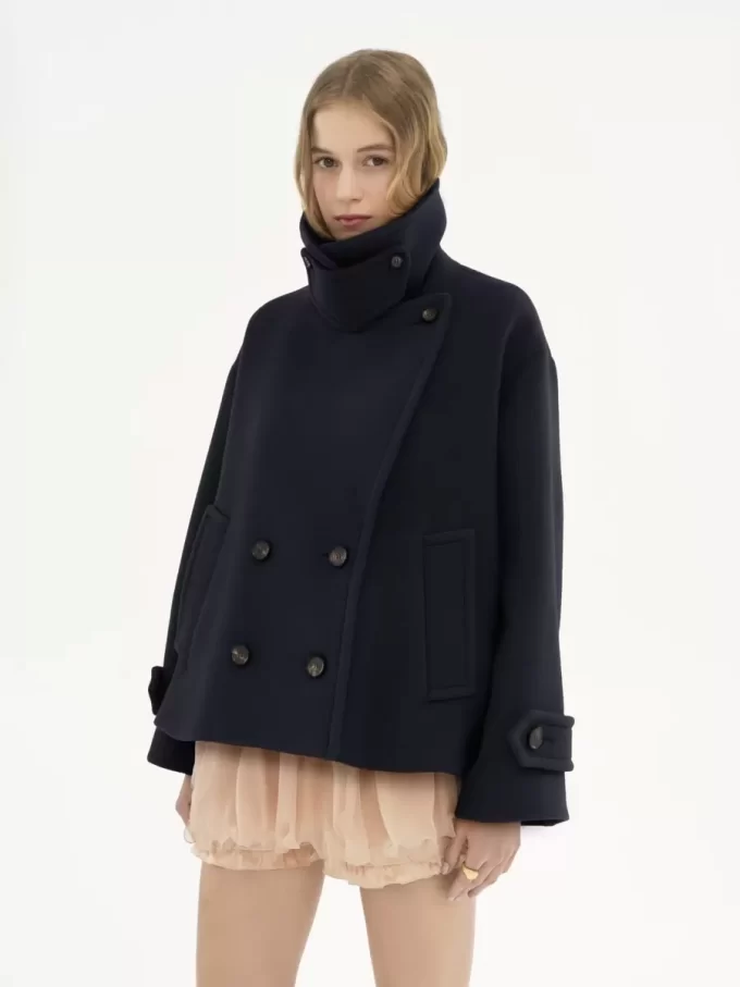 Manteau court oversize en laine Manteau court oversize en laine