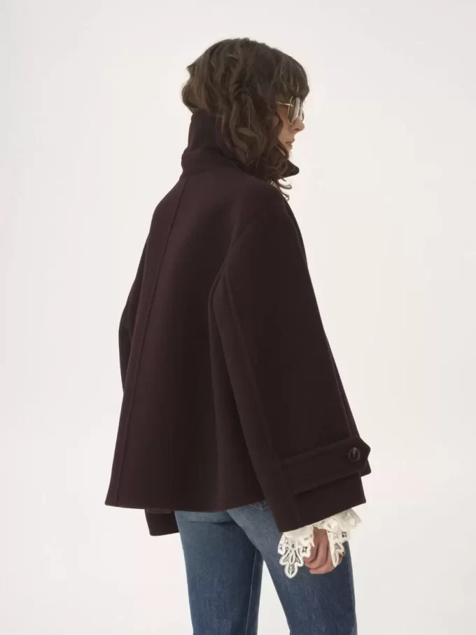 Manteau court oversize en laine Manteau court oversize en laine