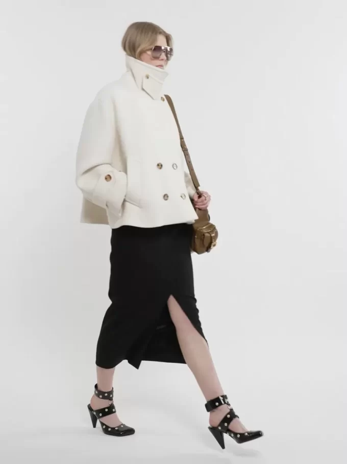 Manteau court oversize en laine Manteau court oversize en laine