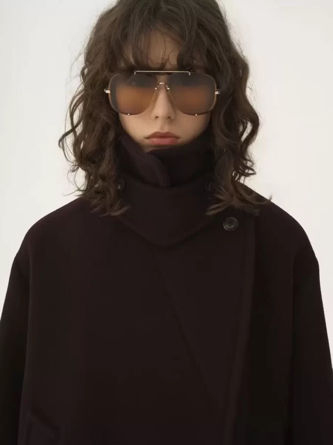 Manteau court oversize en laine Manteau court oversize en laine