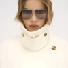 Manteau court oversize en laine Manteau court oversize en laine
