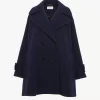 Manteau croisé oversize en laine
