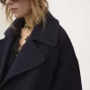 Manteau croisé oversize en laine