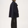 Manteau croisé oversize en laine