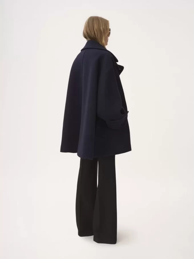 Manteau croisé oversize en laine