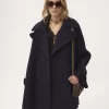 Manteau croisé oversize en laine