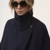 Manteau croisé oversize en laine
